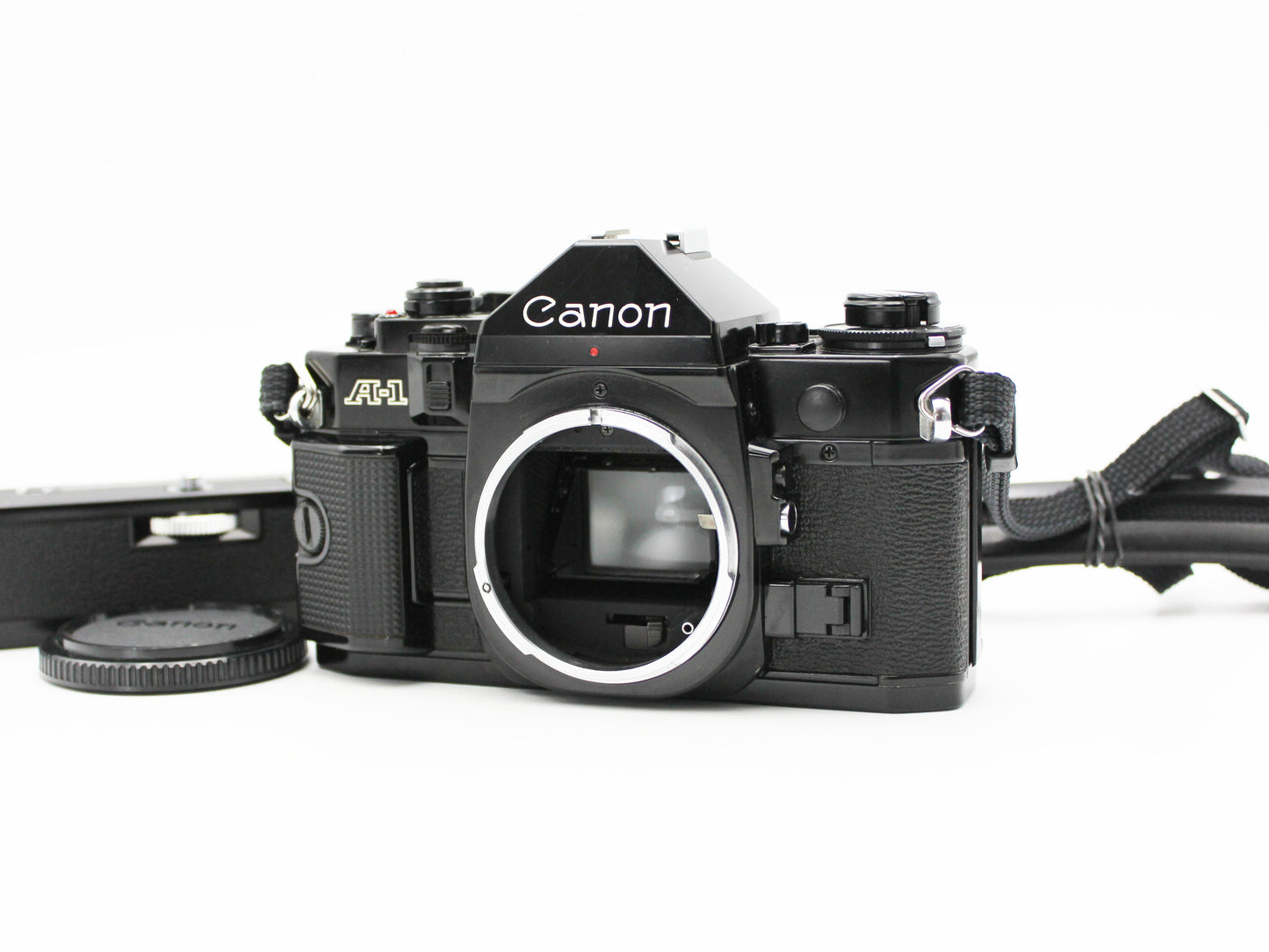 Canon A-1 SLR Black Body 35mm Film Camera Power Winder A from JAPAN【Very Good】