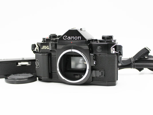 Canon A-1 SLR Black Body 35mm Film Camera Power Winder A from JAPAN【Very Good】