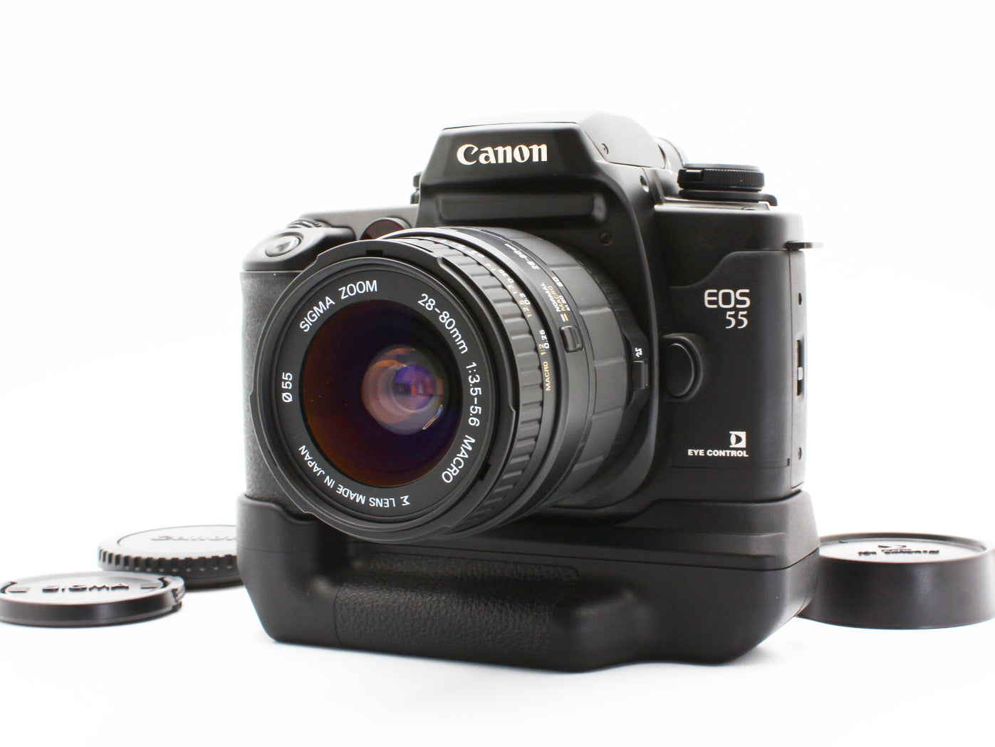 Canon EOS 55 Eye Control 35mm Film Camera Sigma 28-80mm f/3.5-5.6 Lens JP【Exc+4】