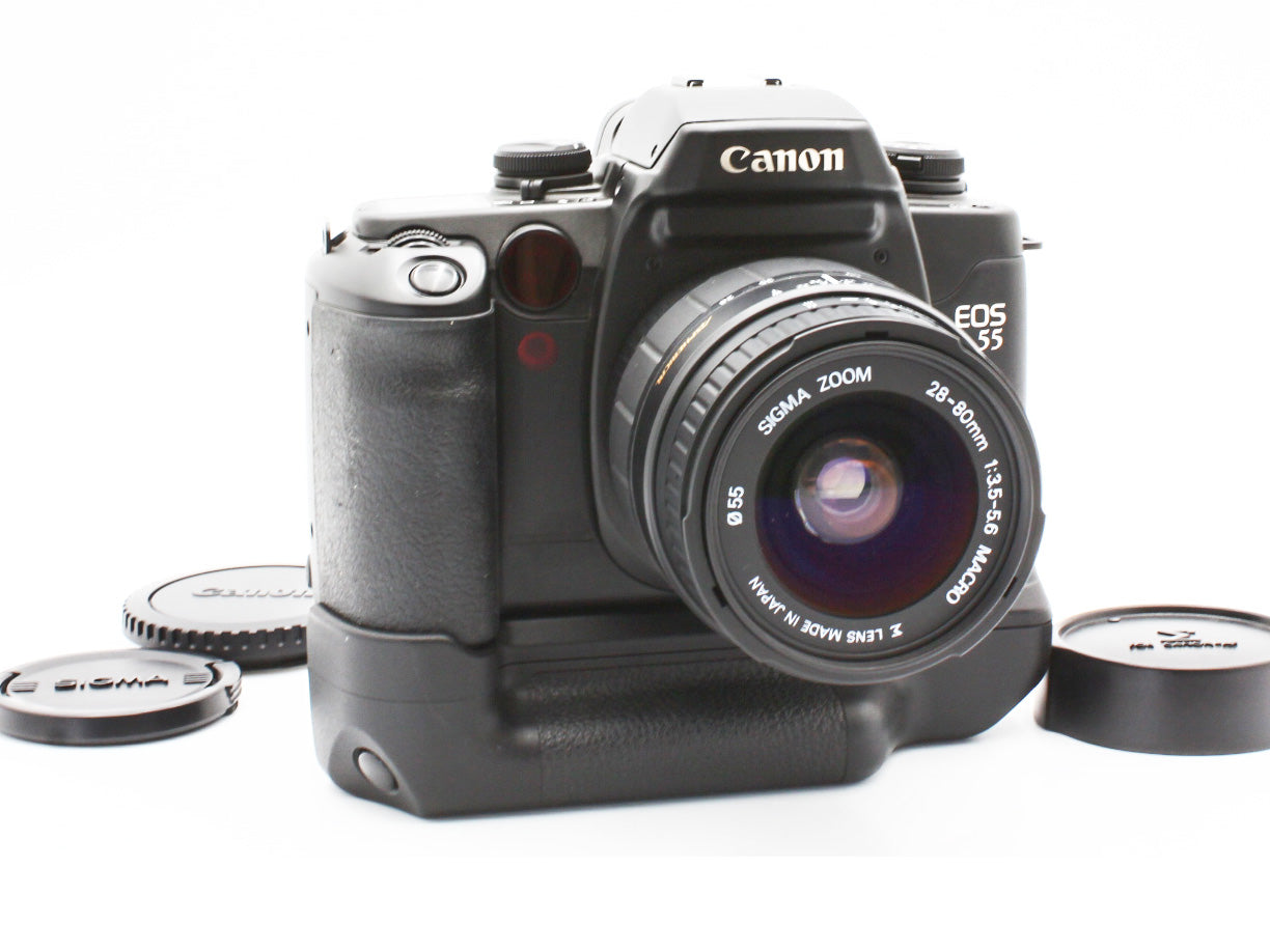 Canon EOS 55 Eye Control 35mm Film Camera Sigma 28-80mm f/3.5-5.6 Lens JP【Exc+4】