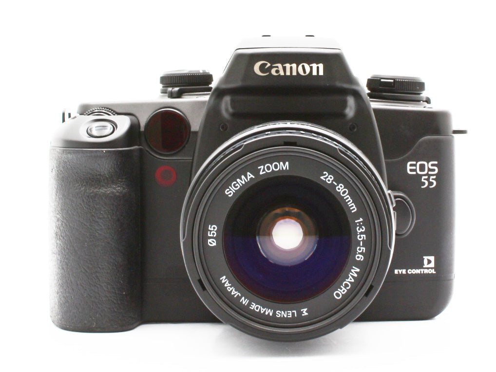 Canon EOS 55 Eye Control 35mm Film Camera Sigma 28-80mm f/3.5-5.6 Lens JP【Exc+4】