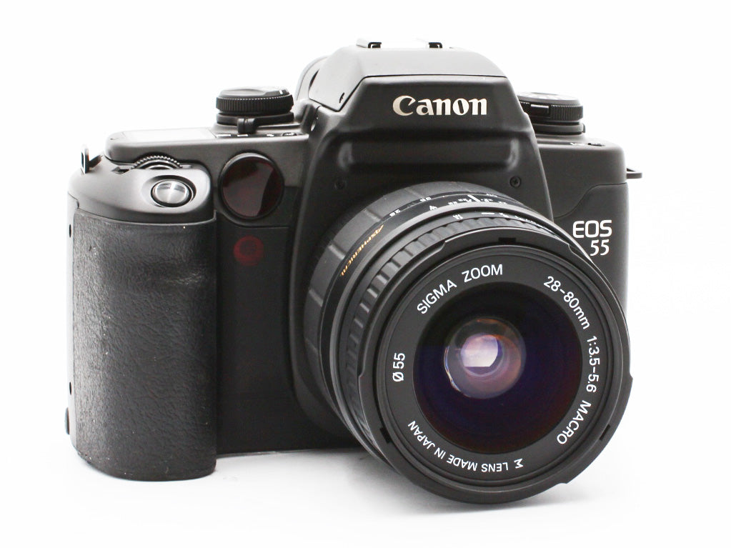 Canon EOS 55 Eye Control 35mm Film Camera Sigma 28-80mm f/3.5-5.6 Lens JP【Exc+4】