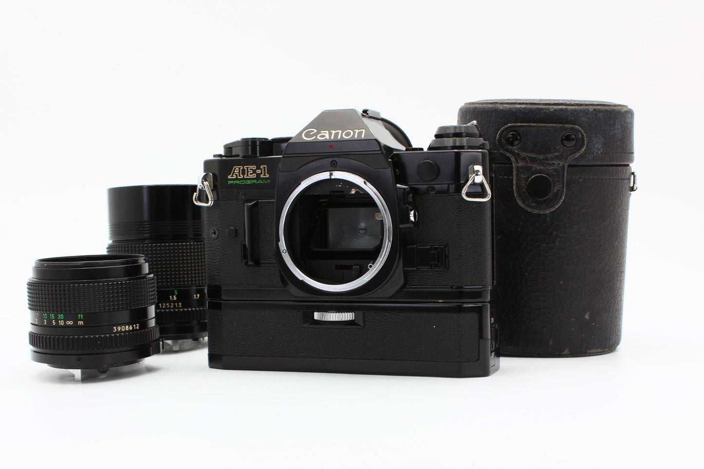 CANON AE-1 Program Power Winder NFD 50mm f/1.4 135mm f/2.8 Lens JAPAN【Exc+3】