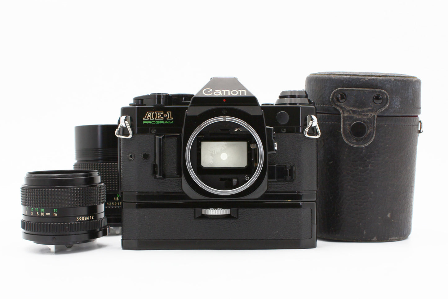 CANON AE-1 Program Power Winder NFD 50mm f/1.4 135mm f/2.8 Lens JAPAN【Exc+3】