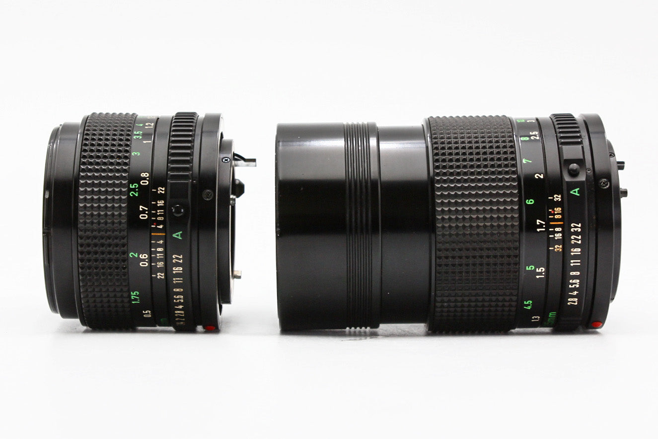 CANON AE-1 Program Power Winder NFD 50mm f/1.4 135mm f/2.8 Lens JAPAN【Exc+3】