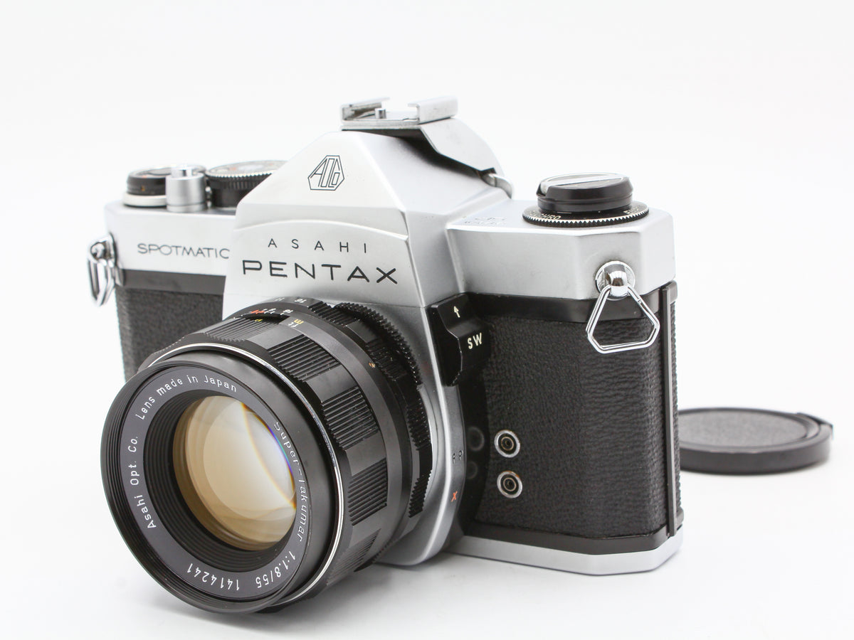 ASAHI PENTAX SPOTMATIC SP Film Camera Super-Takumar 55mm f/1.8 Lens JAPAN【Exc+4】