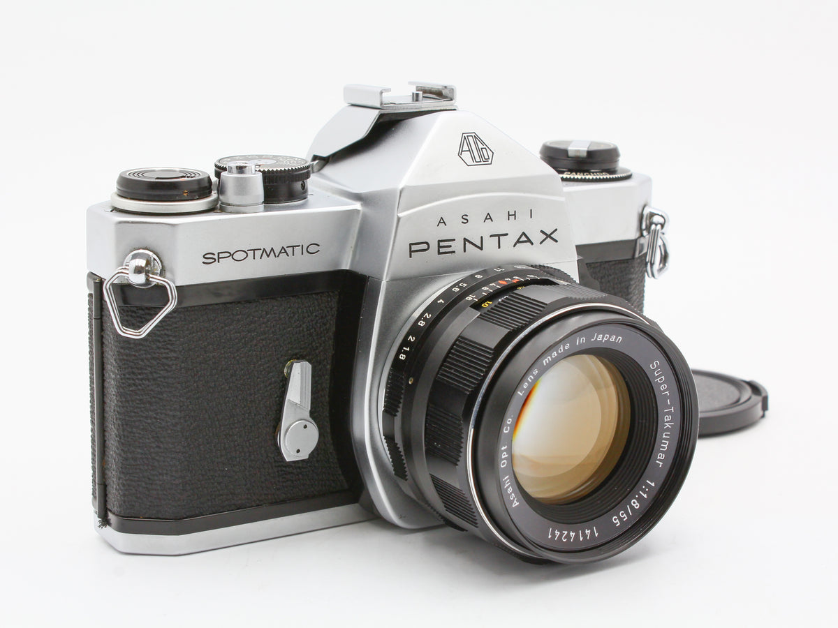 ASAHI PENTAX SPOTMATIC SP Film Camera Super-Takumar 55mm f/1.8 Lens JAPAN【Exc+4】