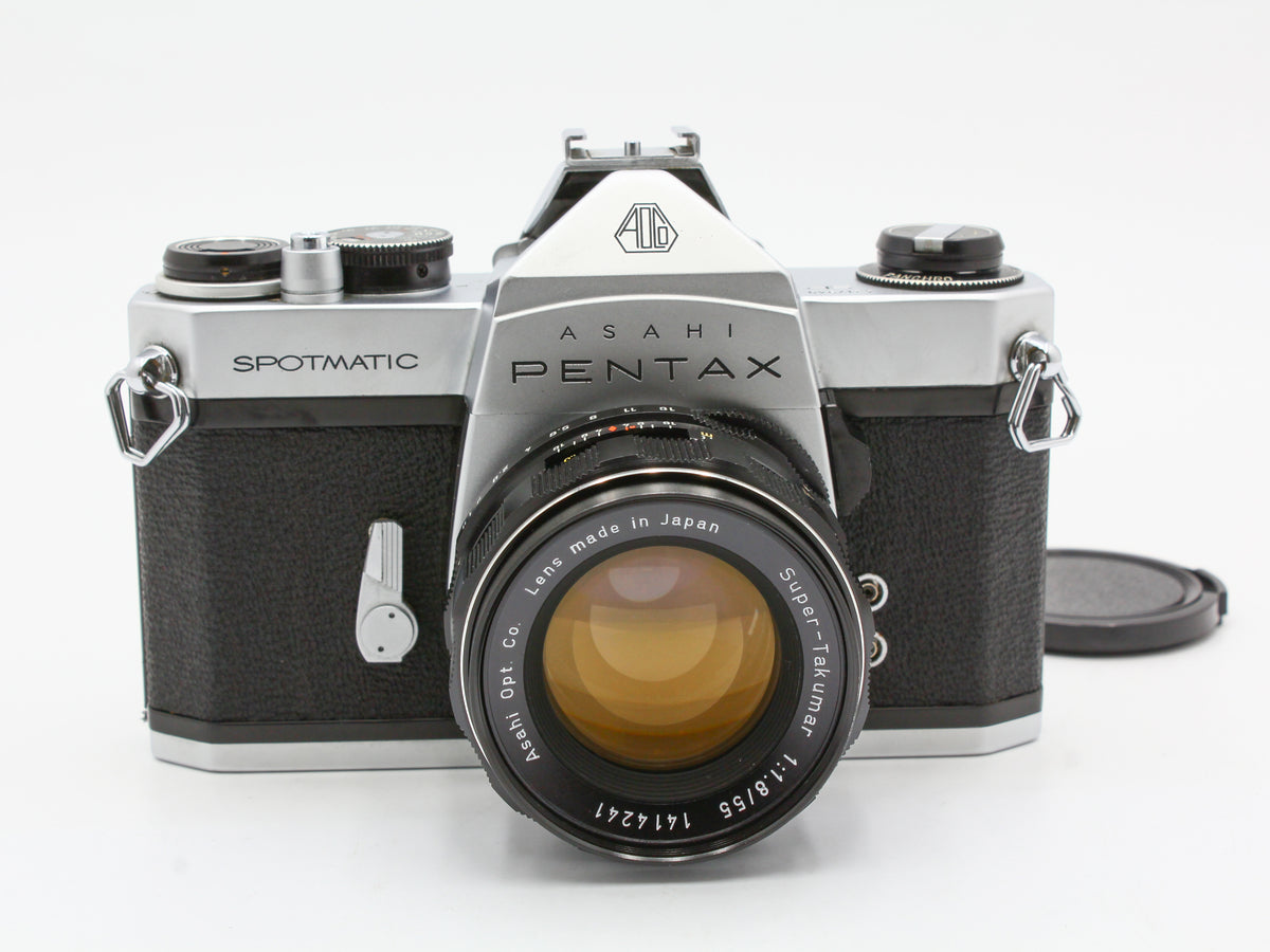 ASAHI PENTAX SPOTMATIC SP Film Camera Super-Takumar 55mm f/1.8 Lens JAPAN【Exc+4】