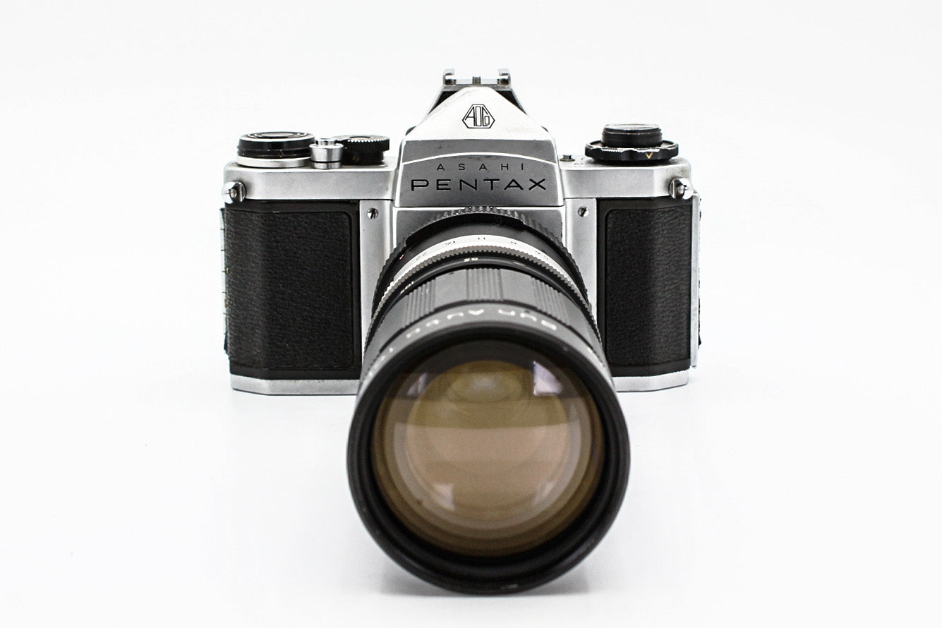 PENTAX SV 35mm Film Camera Sun Auto Tele-Zoom 85-210mm f/4.8 Lens JAPAN【Exc+3】