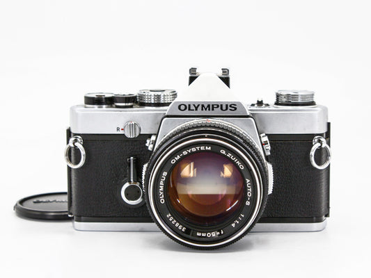 OLYMPUS OM-1MD SLR Film Camera Black G.ZUIKO AUTO-S 50mm f/1.4 Lens JAPAN【Exc+4】