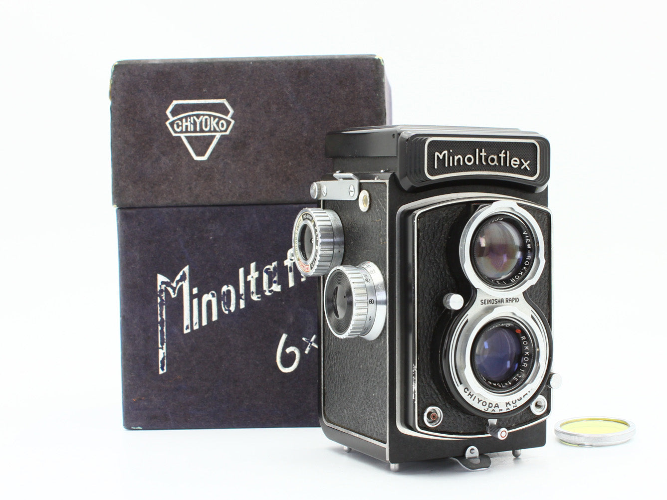 Minoltaflex 6x6 Medium Format Film Camera Rokkor 75mm f/3.5 Lens JAPAN【Exc+3】