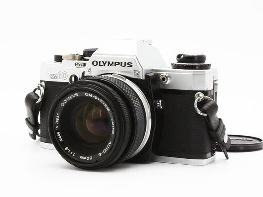 OLYMPUS OM-10 35mm film camera ZUIKO AUTO-S 50mm f/1.8 Lens JAPAN【Exc+3】