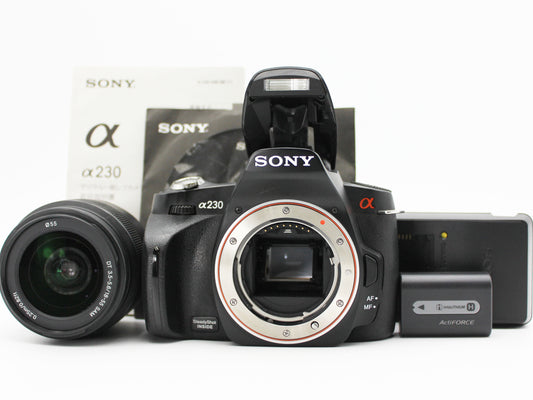 SONY α230 A230 DSLR-A230 10.2 MP Camera 18-55mm f/3.5-5.6 DT Lens【Exc+4】