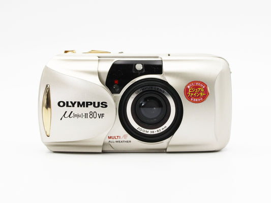 Olympus μ mju II 80 VF Point & Shoot 35mm Film Camera from JAPAN 【As-is】