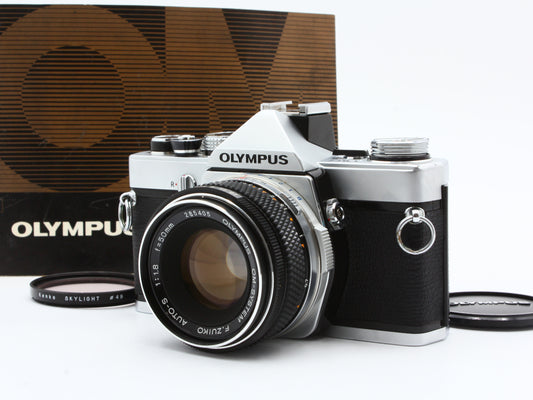 OLYMPUS OM-1 35mm SLR Film Camera F.Zuiko Auto-S 50mm f/1.8 Lens【Exc+3】