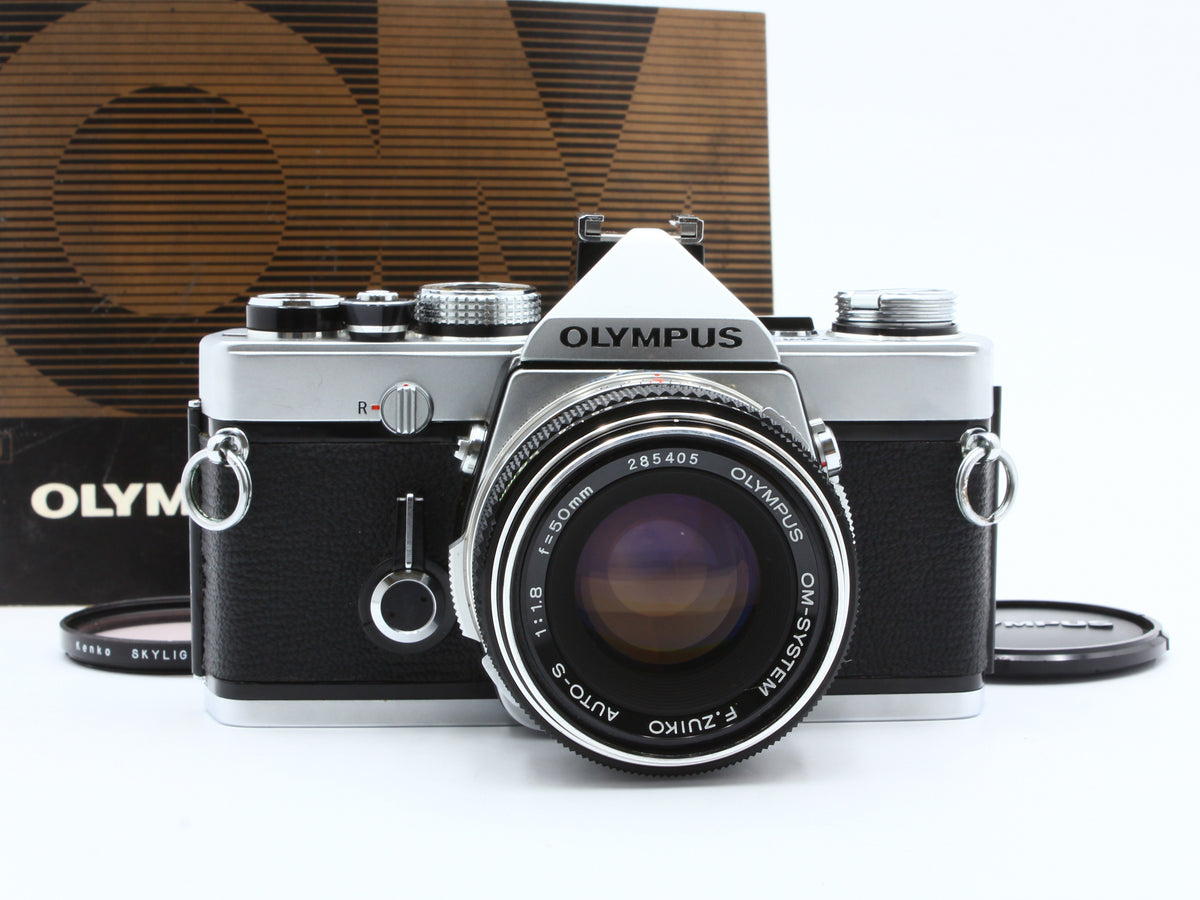 OLYMPUS OM-1 35mm SLR Film Camera F.Zuiko Auto-S 50mm f/1.8 Lens【Exc+3】