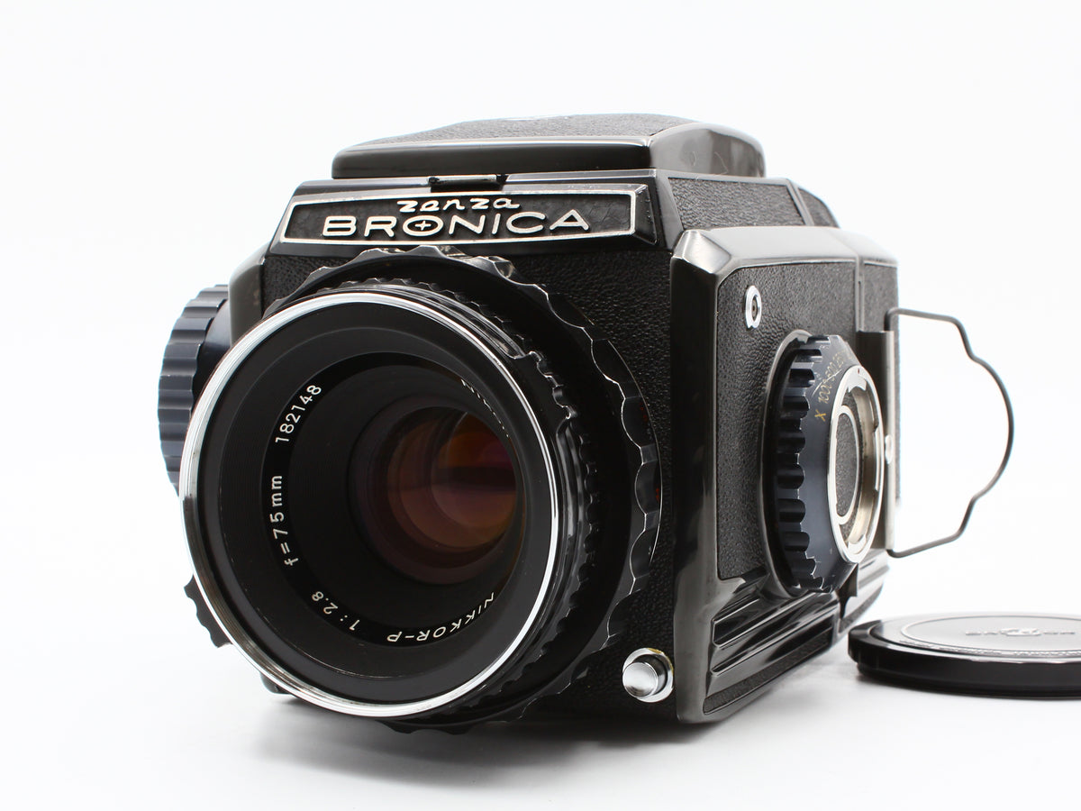 Zenza Bronica S2A 6x6 Film Camera NIKKOR-P 75mm f/2.8 Lens from JAPAN【Exc+4】