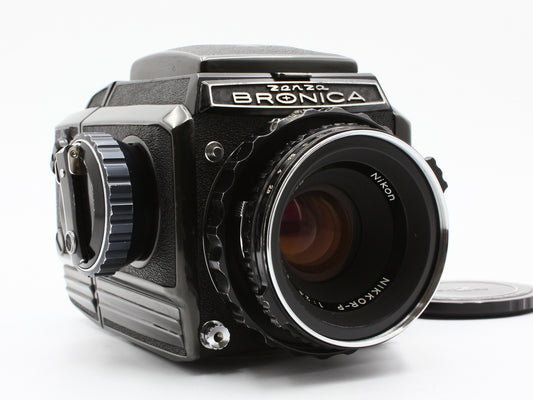 Zenza Bronica S2A 6x6 Film Camera NIKKOR-P 75mm f/2.8 Lens from JAPAN【Exc+4】