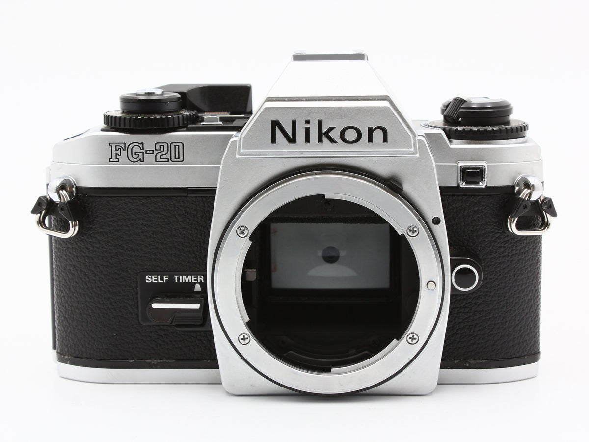 Nikon FG-20 35mm SLR Camera Micro-NIKKOR-P Auto 55mm f/3.5 Lens JAPAN【Exc+4】