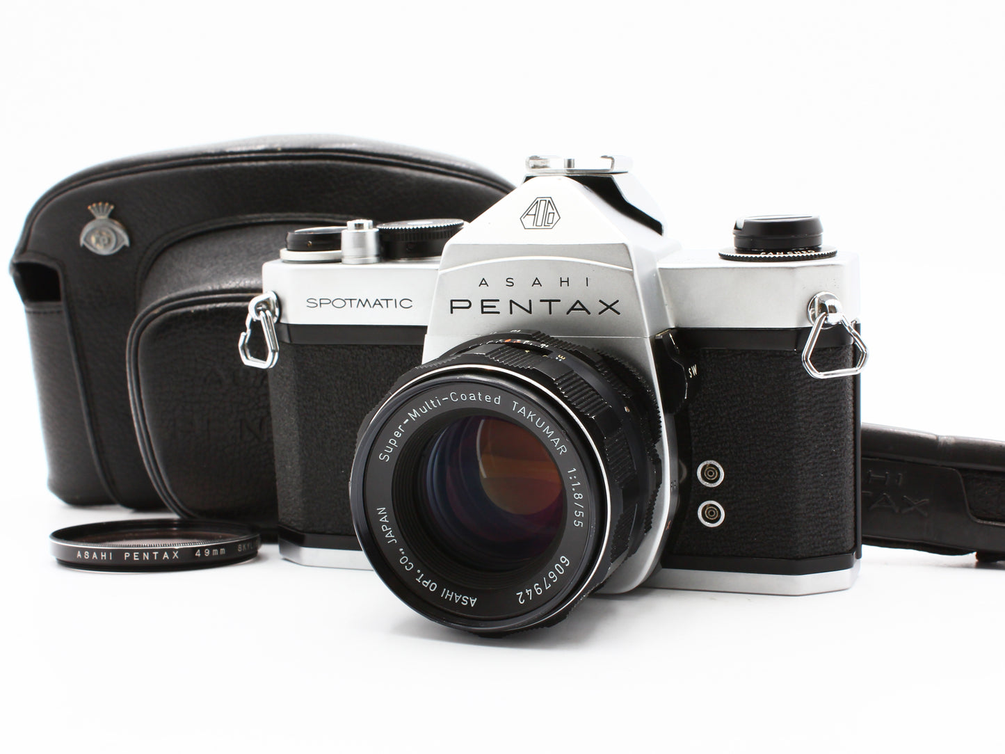 Asahi PENTAX SPOTMATIC SP Film Camera SMC TAKUMAR 55mm f/1.8 Lens JAPAN【Exc+4】