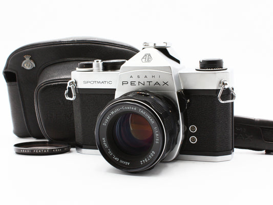 Asahi PENTAX SPOTMATIC SP Film Camera SMC TAKUMAR 55mm f/1.8 Lens JAPAN【Exc+4】
