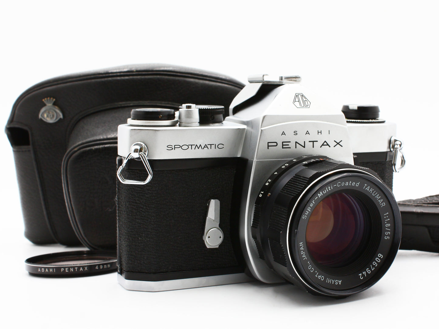 Asahi PENTAX SPOTMATIC SP Film Camera SMC TAKUMAR 55mm f/1.8 Lens JAPAN【Exc+4】