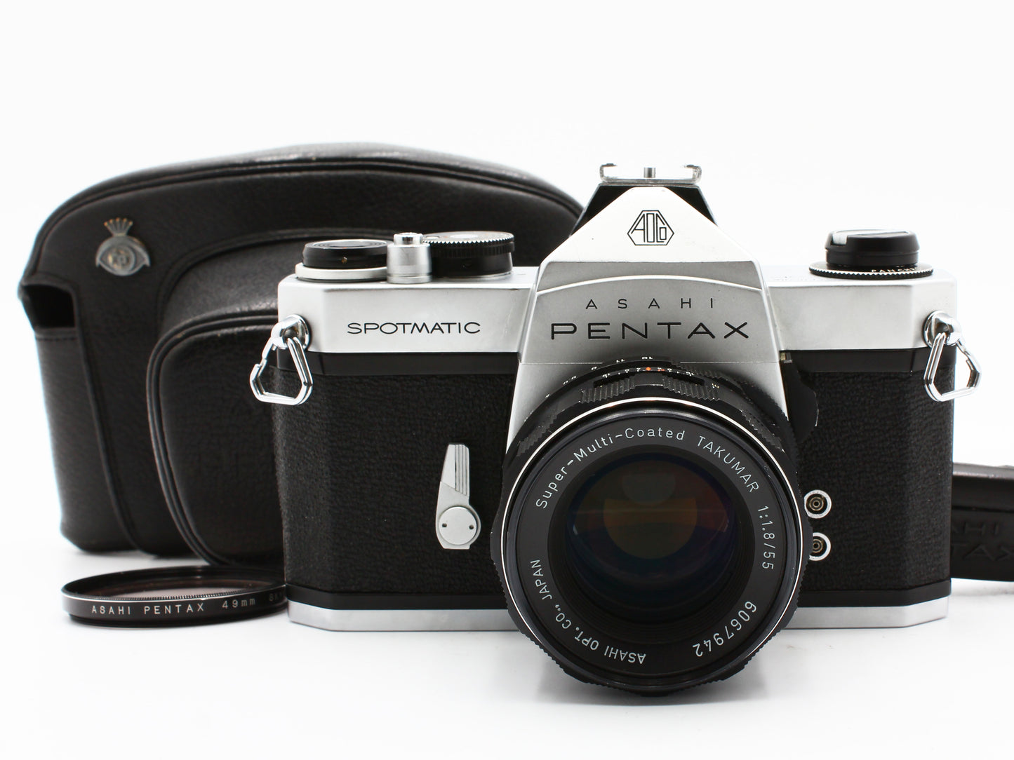 Asahi PENTAX SPOTMATIC SP Film Camera SMC TAKUMAR 55mm f/1.8 Lens JAPAN【Exc+4】