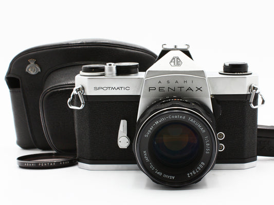 Asahi PENTAX SPOTMATIC SP Film Camera SMC TAKUMAR 55mm f/1.8 Lens JAPAN【Exc+4】