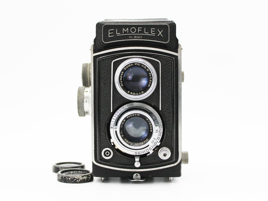 Elmoflex TLR 6x6 120 Film Camera Olympus Ziko F.C. 75mm f/3.5 Lens【Exc+3】