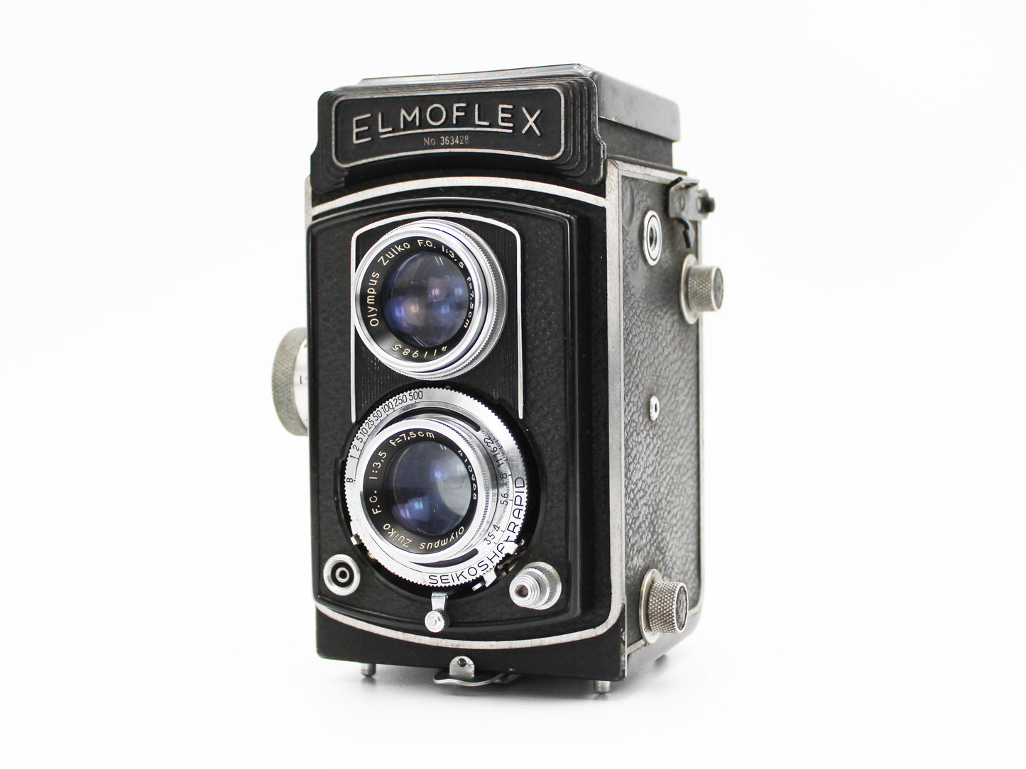 Elmoflex TLR 6x6 120 Film Camera Olympus Ziko F.C. 75mm f/3.5 Lens【Exc+3】