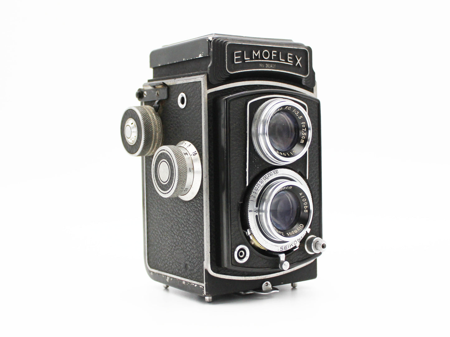 Elmoflex TLR 6x6 120 Film Camera Olympus Ziko F.C. 75mm f/3.5 Lens【Exc+3】
