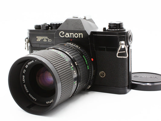 Canon FTb QL SLR Film Camera Black NewFD Zoom 35-70mm f/4 Lens from JAPAN【Exc+4】