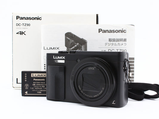 Panasonic LUMIX DC-TZ90 Black Digital camera Leica 30x Zoom Lens JAPAN【Exc+5】
