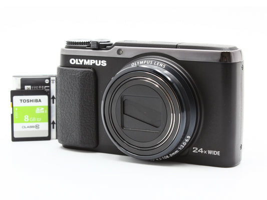 OLYMPUS SH-60 Black 16MP Compact Digital Camera 24x Wide Optical Zoom Lens JAPAN【Exc+5】