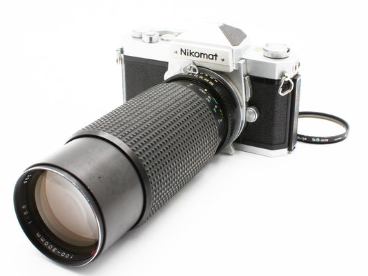 Nikomat FTN Film Camera Tokina RMC 100-300mm f/5.6 Zoom Lens for Nikon Ai【As-is】
