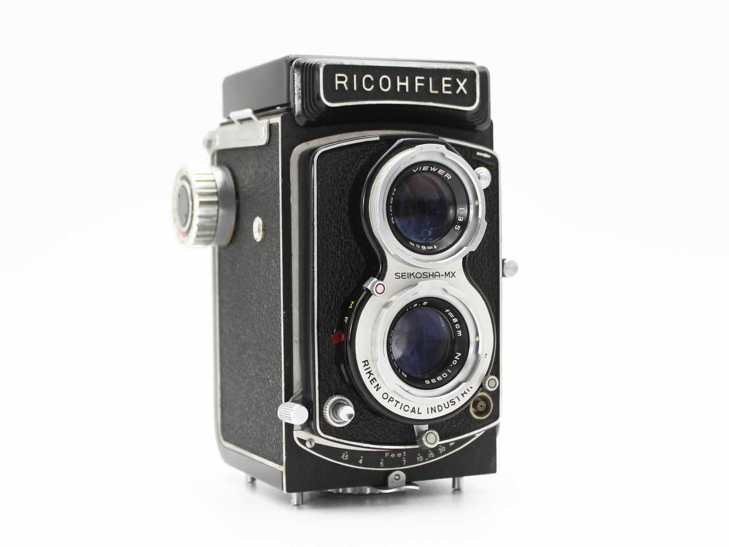 Ricoh Ricohflex New Dia 6x6 TLR Camera 80mm f/3.5 Lens from JAPAN【Very Good】