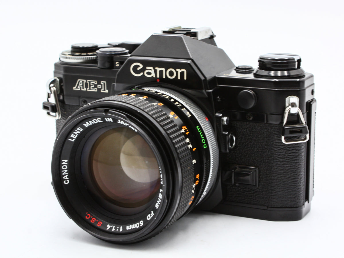 Canon AE-1 35mm SLR Film Camera FD 50mm f/1.4 S.S.C. Lens from JAPAN【Exc+3】