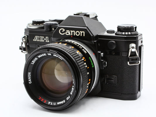 Canon AE-1 35mm SLR Film Camera FD 50mm f/1.4 S.S.C. Lens from JAPAN【Exc+3】