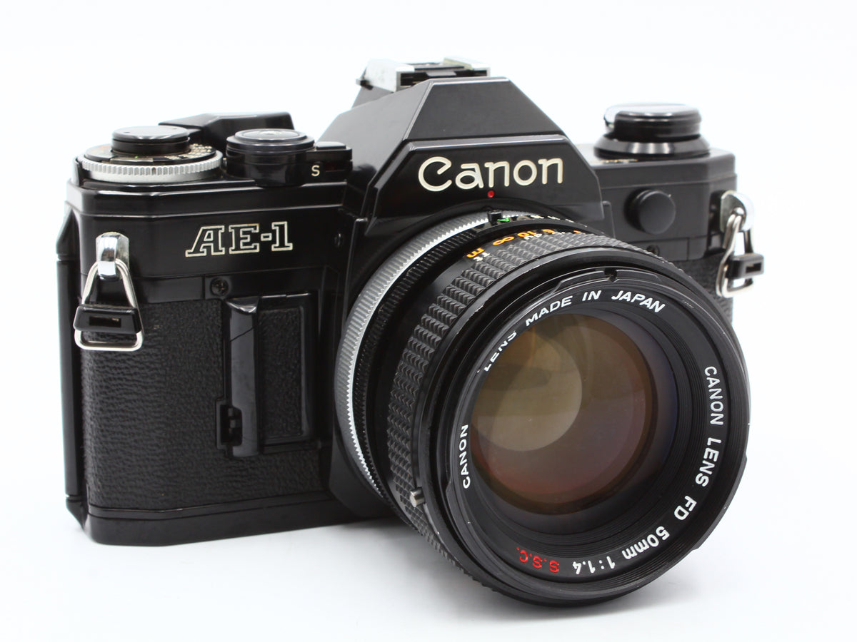 Canon AE-1 35mm SLR Film Camera FD 50mm f/1.4 S.S.C. Lens from JAPAN【Exc+3】