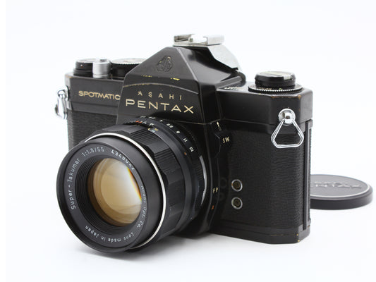 PENTAX SPOTMATIC SP SLR Film Camera Super-Takumar 55mm f/1.8 Lens JAPAN【Exc+3】