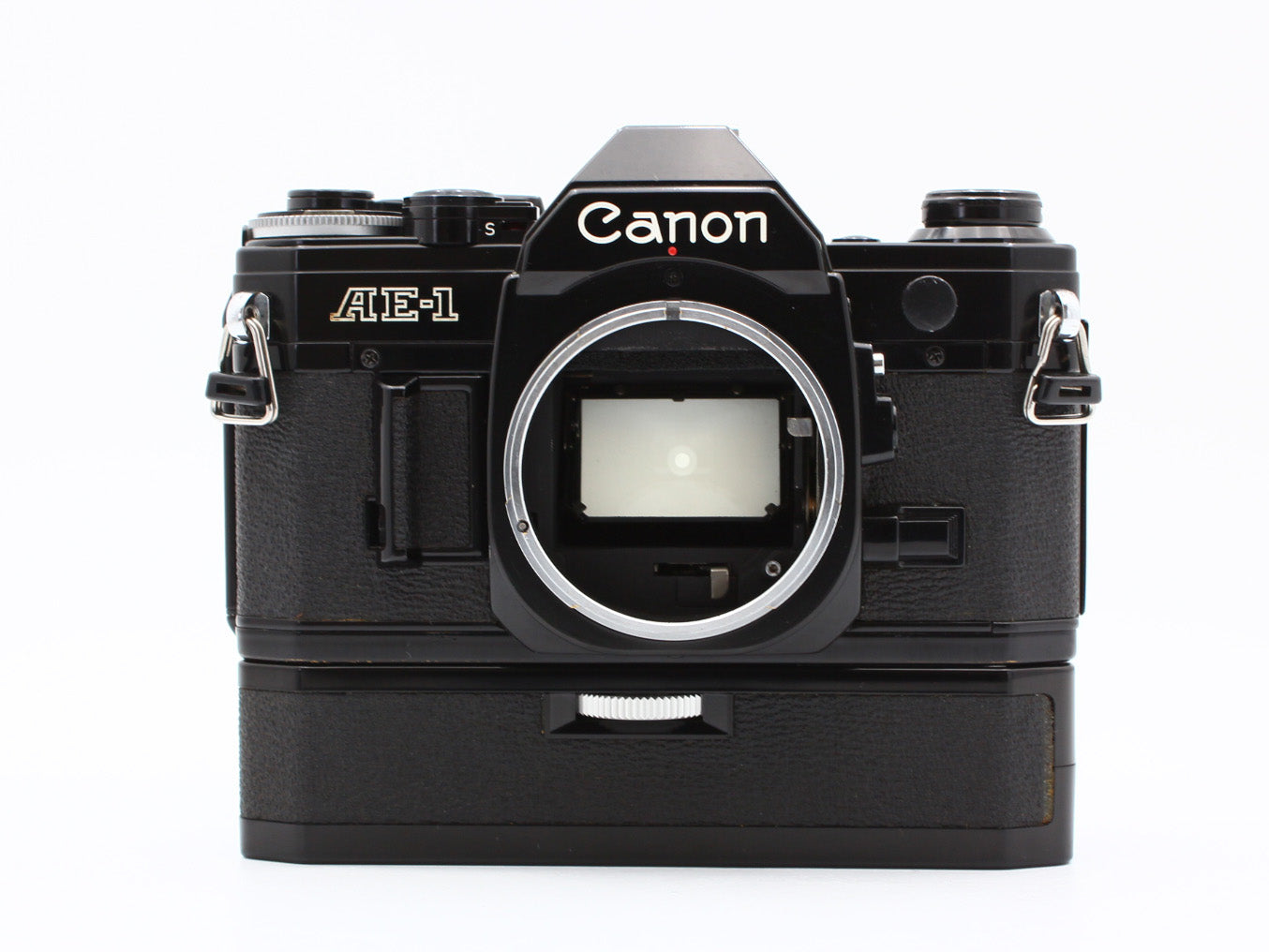 Canon AE-1 SLR Film Camera Black Power Winder A FD 50mm f/1.4 S.S.C. Lens【Exc+4】