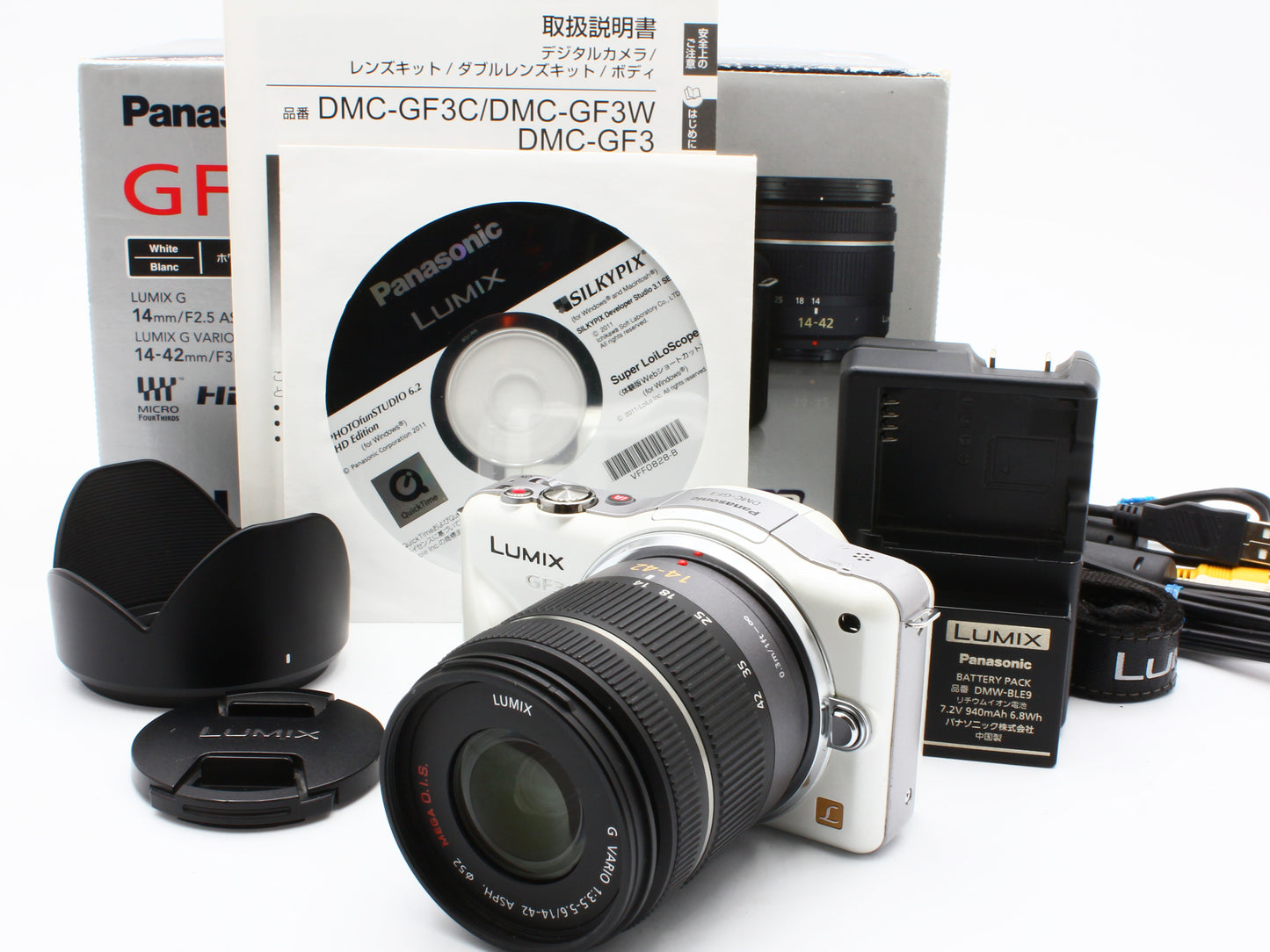 Panasonic LUMIX DMC-GF3 Digital Camera 14-42mm f/3.5-5.6 Lens from JAPAN【Exc+4】