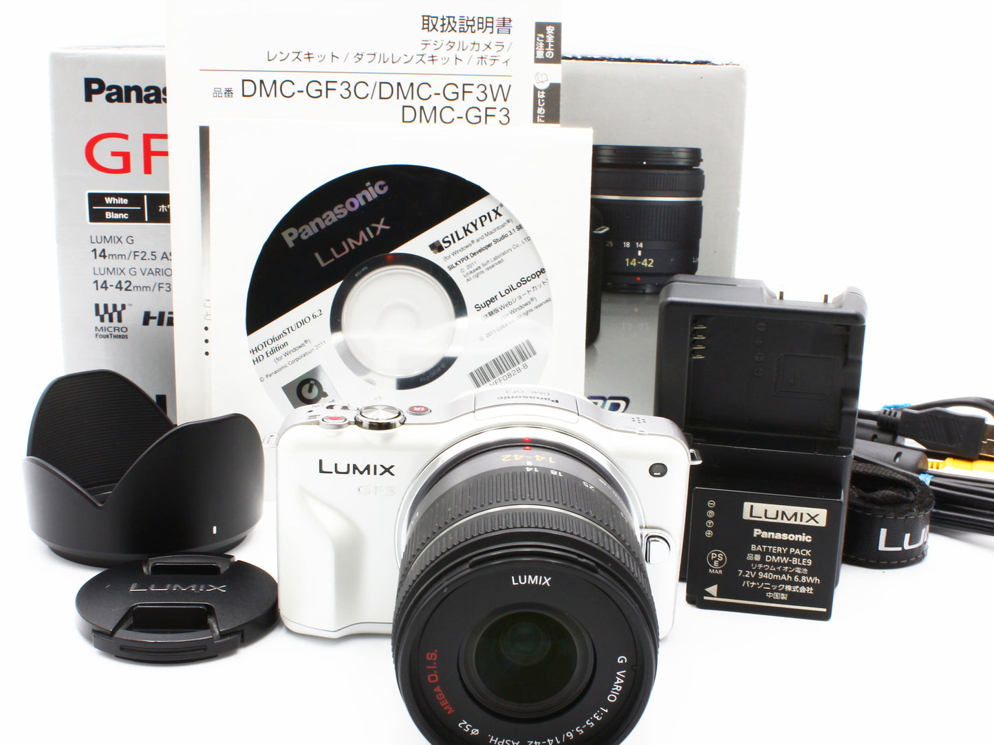 Panasonic LUMIX DMC-GF3 Digital Camera 14-42mm f/3.5-5.6 Lens from JAPAN【Exc+4】