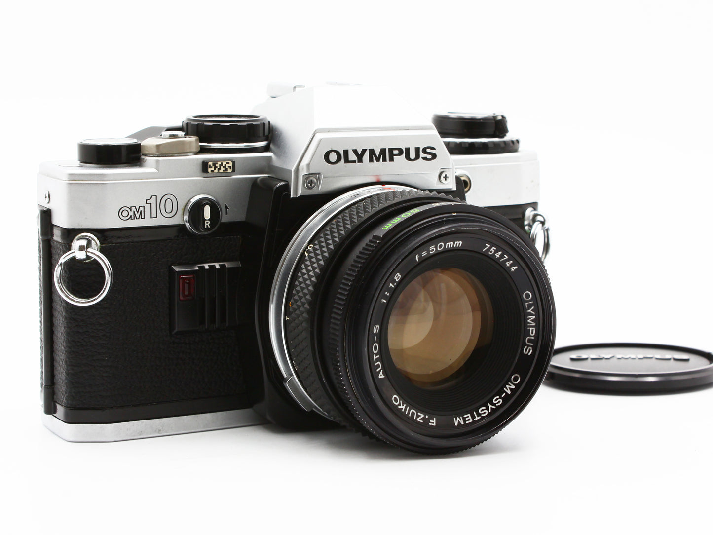 Olympus OM-10 Silver 35mm SLR Film Camera Zuiko Auto-S 50mm F1.8 Lens【Exc+3】
