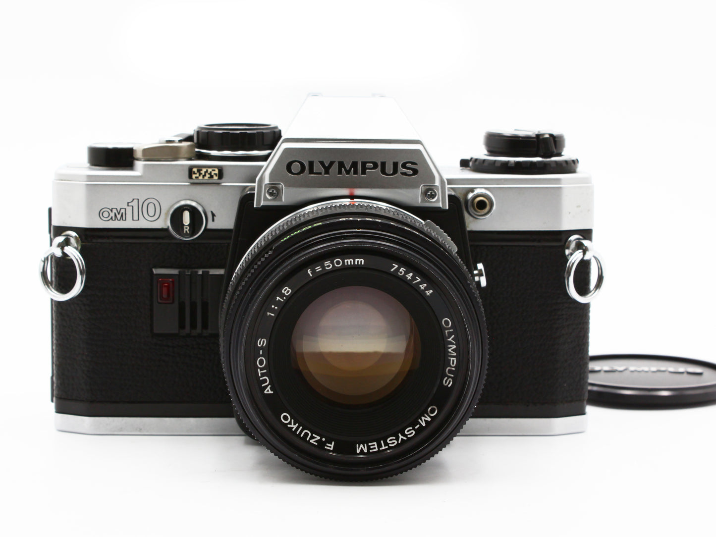 Olympus OM-10 Silver 35mm SLR Film Camera Zuiko Auto-S 50mm F1.8 Lens【Exc+3】