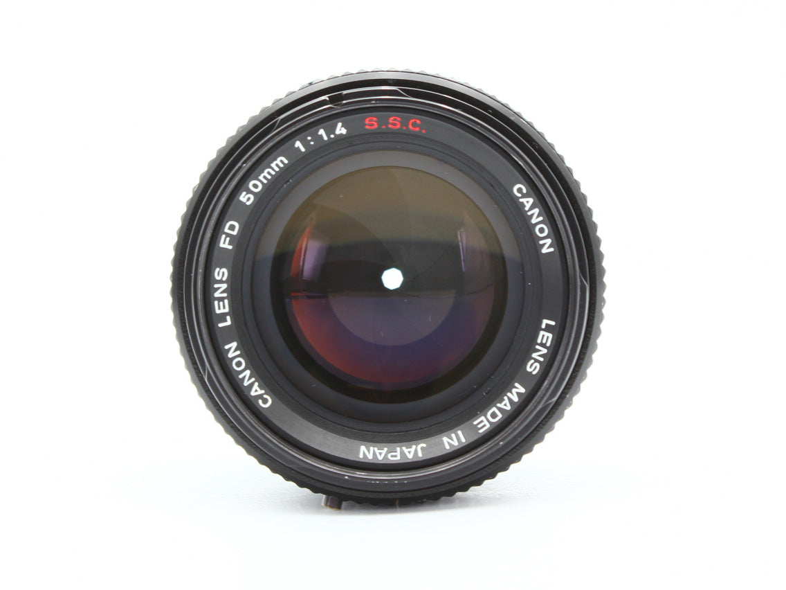 Canon AE-1 SLR Film Camera Black Power Winder A FD 50mm f/1.4 S.S.C. Lens【Exc+4】