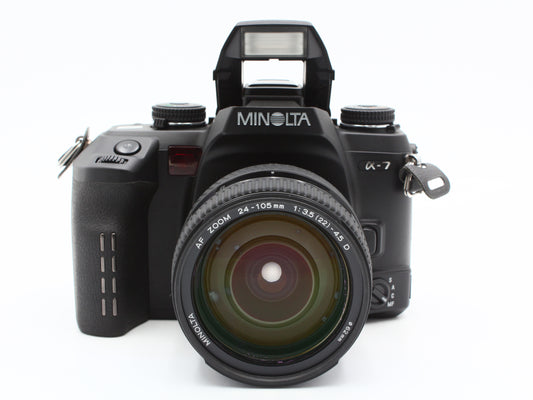 MINOLTA α-7 Maxxum 7 SLR Film Camera 24-105mm 3.5-4.5D AF Zoom Lens JAPAN【Exc+3】