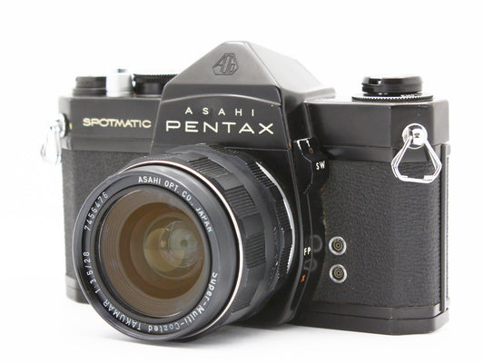PENTAX Spotmatic SP SLR Film Camera Super-Takumar 28mm f/3.5 Lens JAPAN【Exc+3】