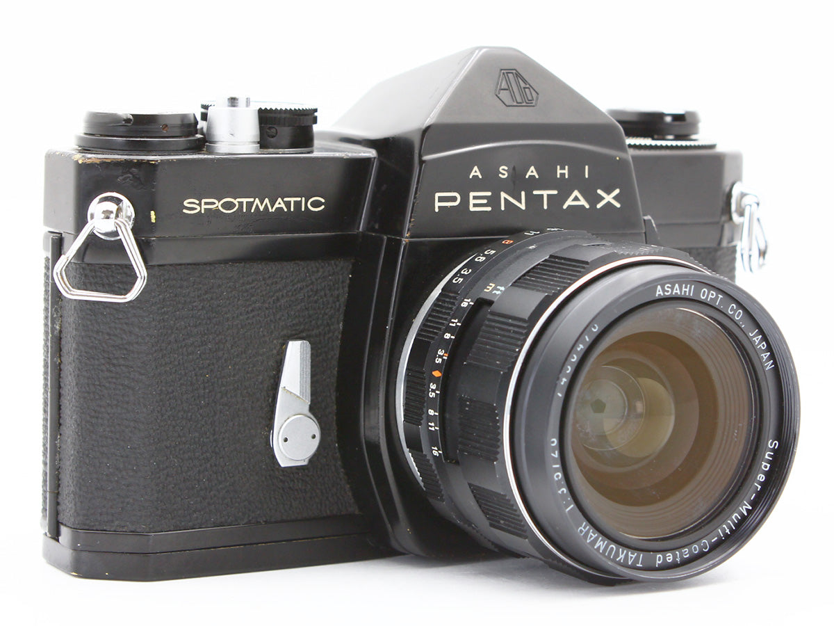 PENTAX Spotmatic SP SLR Film Camera Super-Takumar 28mm f/3.5 Lens JAPAN【Exc+3】