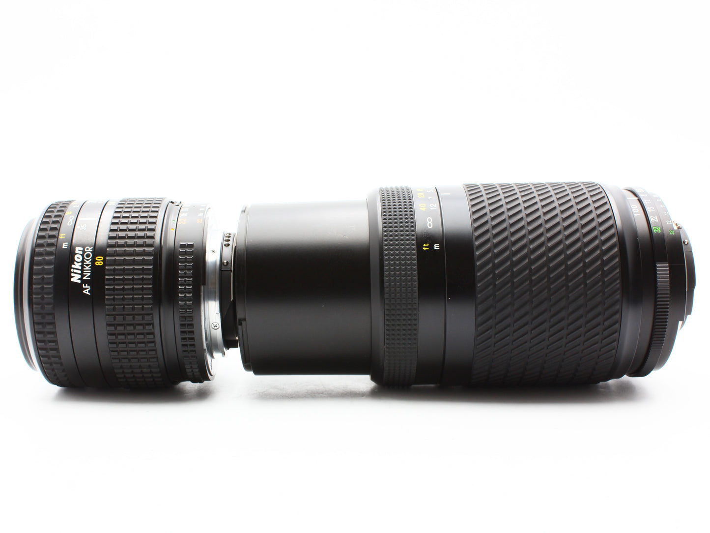 Nikon F50 Black 35mm SLR Film Camera Nikkor 35-80mm Tokina 100-300mm Lens【Exc+4】